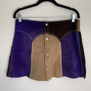 1970’s Zig Zag leather skirt